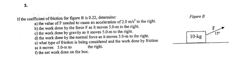Solved 3 Figure B If the coefficient of friction for figure | Chegg.com