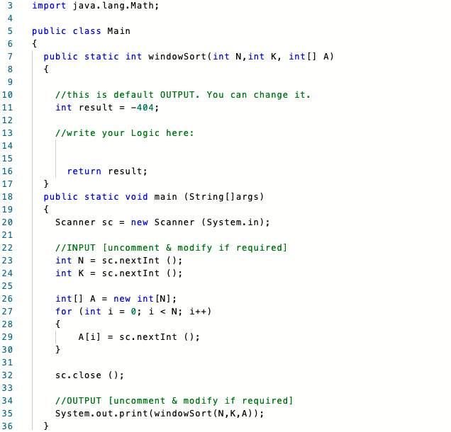 Solved Sorting: Window Sort You are given an array A of | Chegg.com