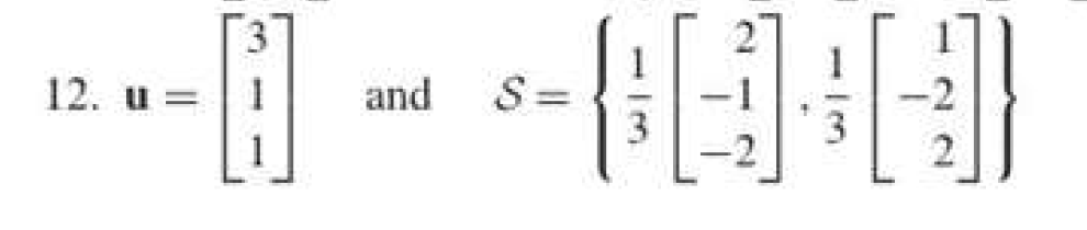 In Exercises 9-16, a vector u in R