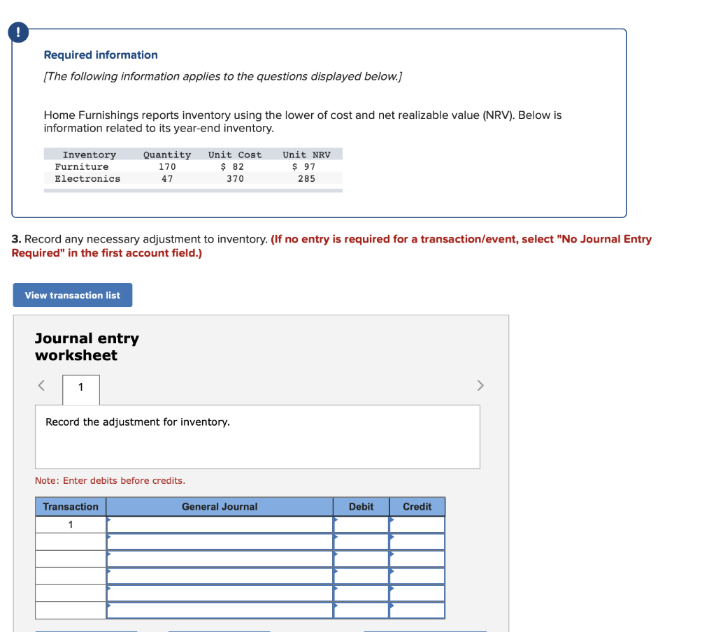 Solved ! Required information (The following information