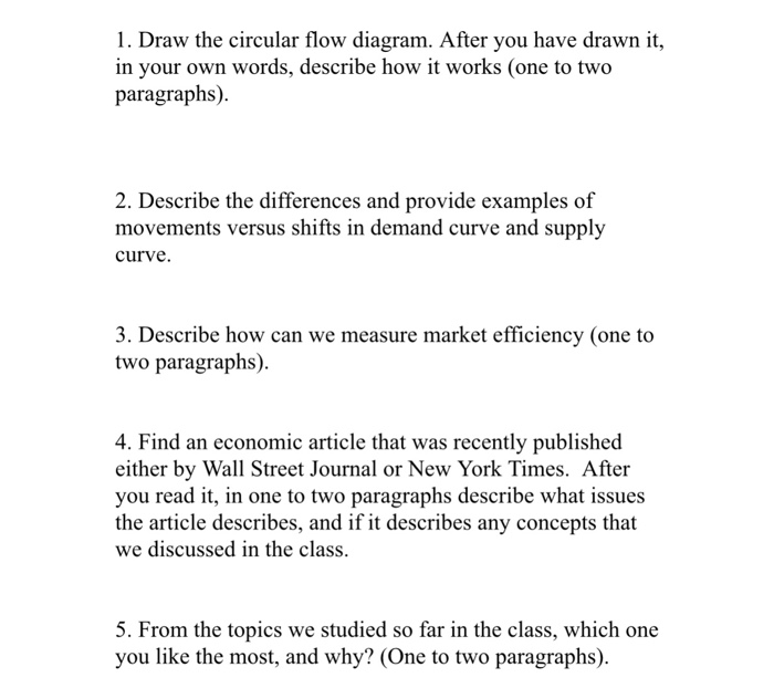 Sentence Using Circular Flow Diagram Circular-flow Diagram