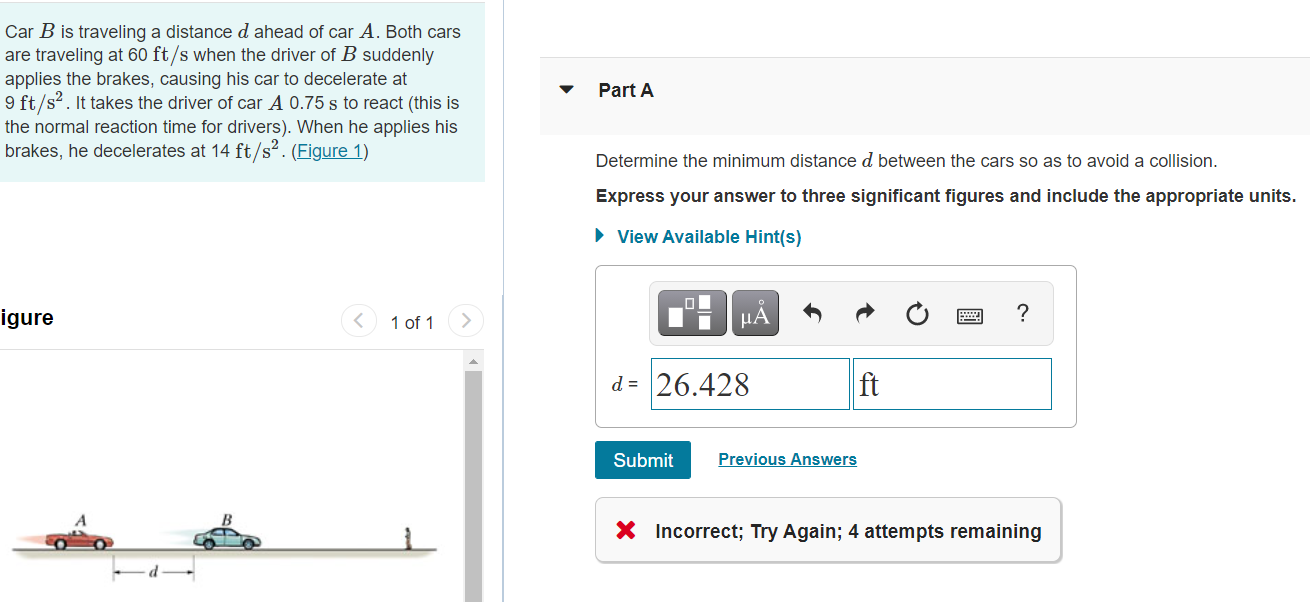 Solved Car B Is Traveling A Distance D Ahead Of Car A. Both | Chegg.com