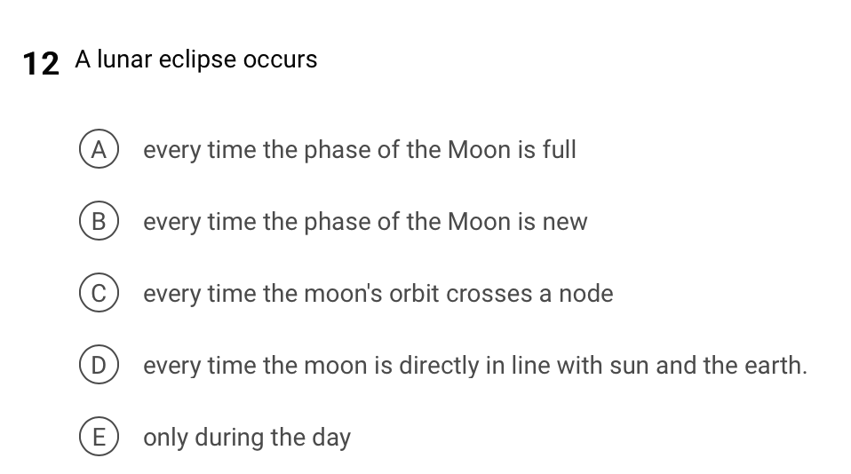 lunar eclipse occurs on every new moon day