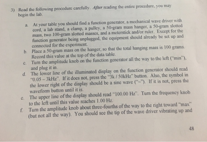Solved 3) Read the folowving procecdur carcally. Aier | Chegg.com