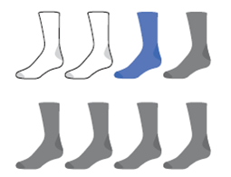 Solved: For Exercise, refer to the figure. A sock drawer contai ...