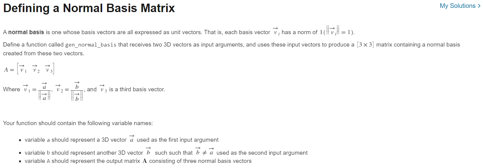 Solved Please answer this question on: A normal basis is | Chegg.com