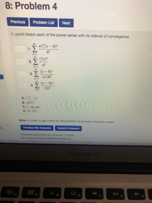Solved : Problem 2 Previous Problem List Next (1 point) Find | Chegg.com