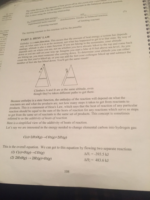 Solved Experiment 12 Thermochemistry: Hess' Law In This | Chegg.com