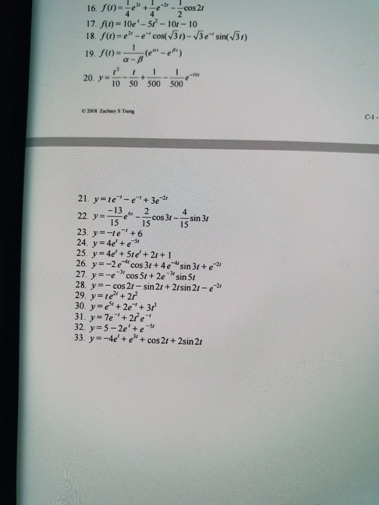 Solved 20-33 Use the method of Laplace transforms to solve | Chegg.com