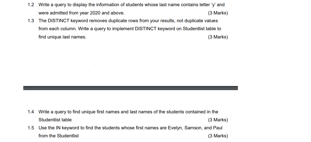 Query To Display The Structure Of The Table