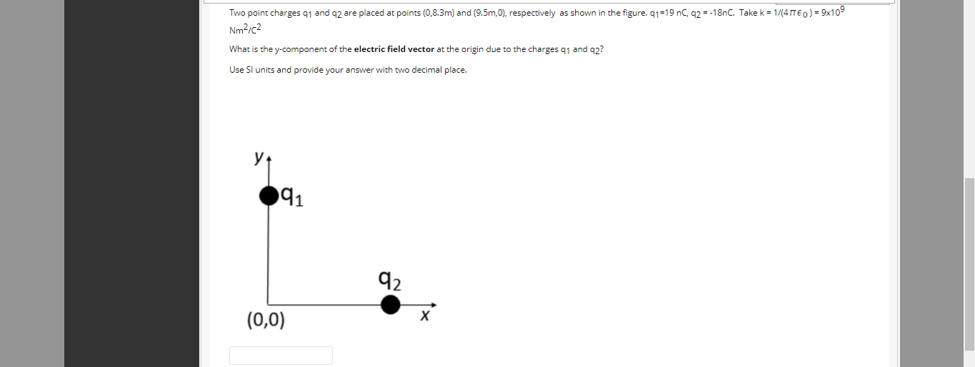 Solved Two point charges 91 and q2 are placed at points | Chegg.com