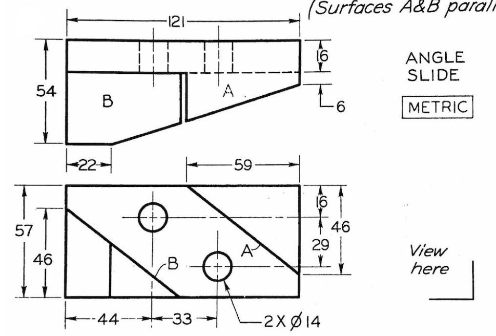 Solved Draw the three principal orthographic projections, | Chegg.com