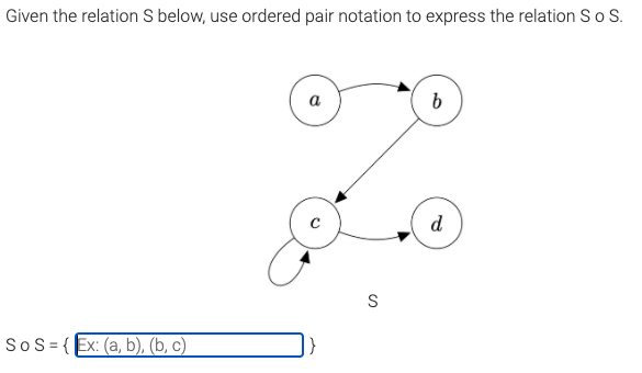 Solved Given the relation below, use ordered pair notation | Chegg.com