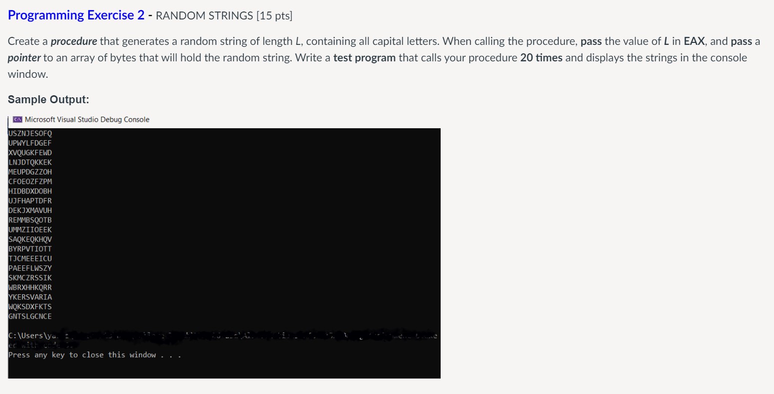 Solved Write It In Assembly Language In This Format Below, | Chegg.com