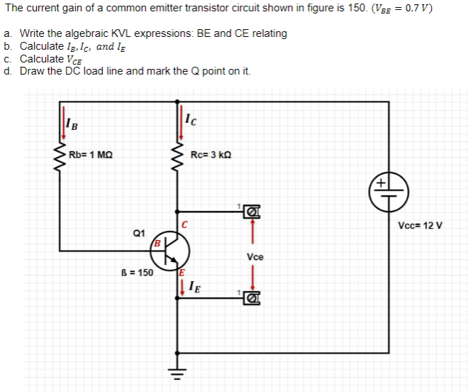 Solved The current gain of a common emitter transistor | Chegg.com