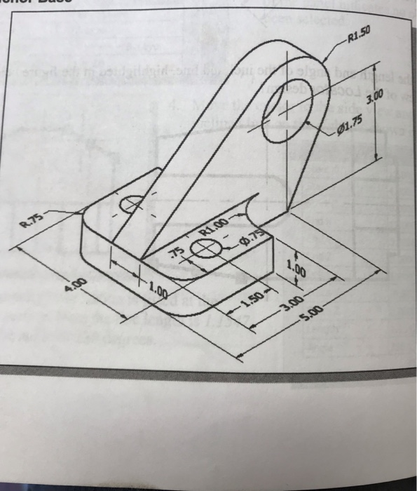 Solved How to draw this in autocad 2-d orthographic | Chegg.com