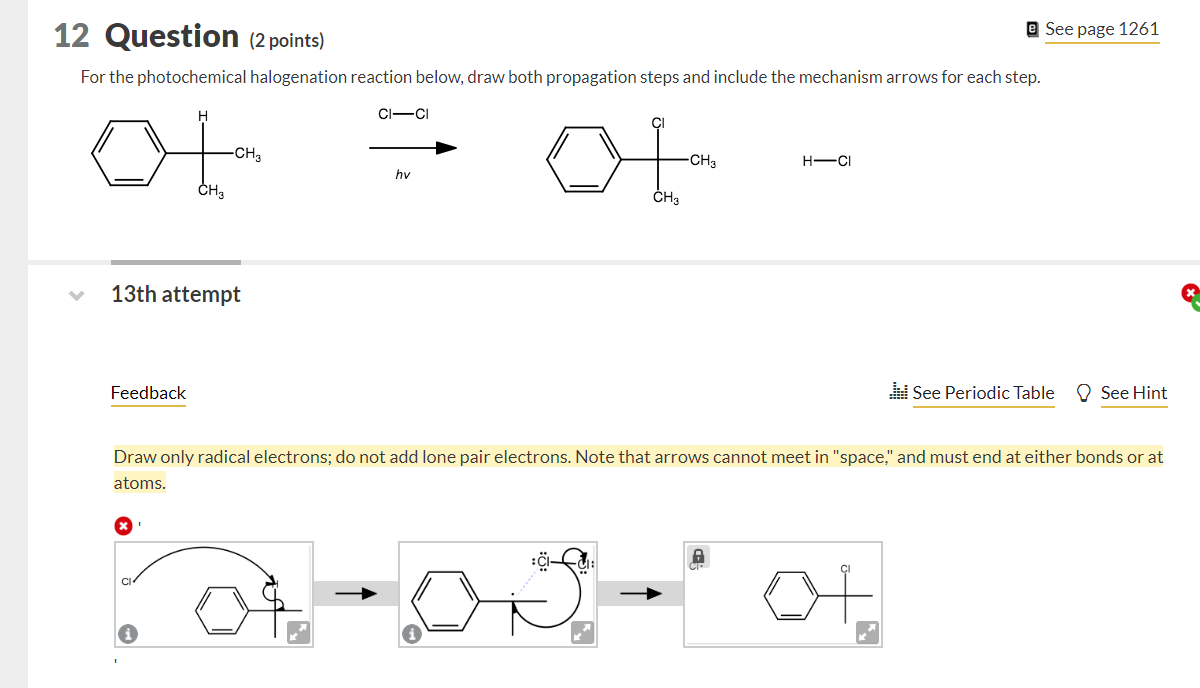 Solved e See page 1261 12 Question (2 points) For the | Chegg.com