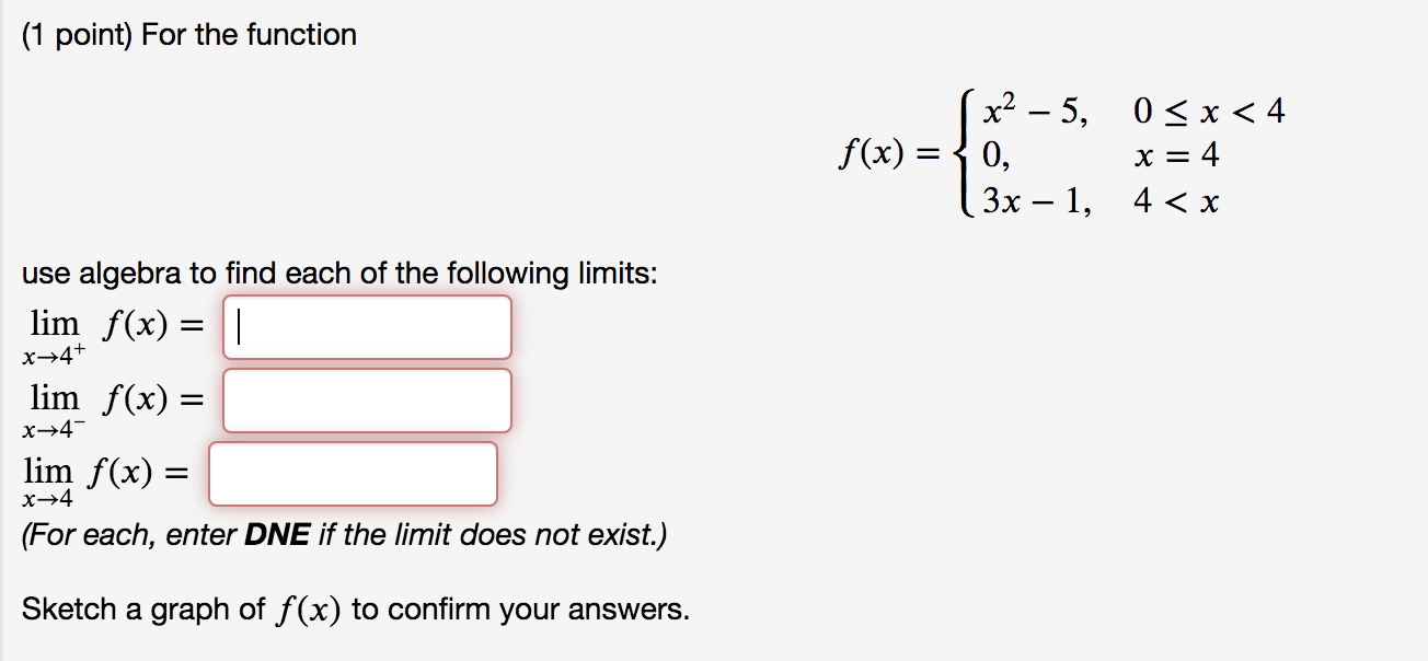 Solved (1 point) For the function | Chegg.com
