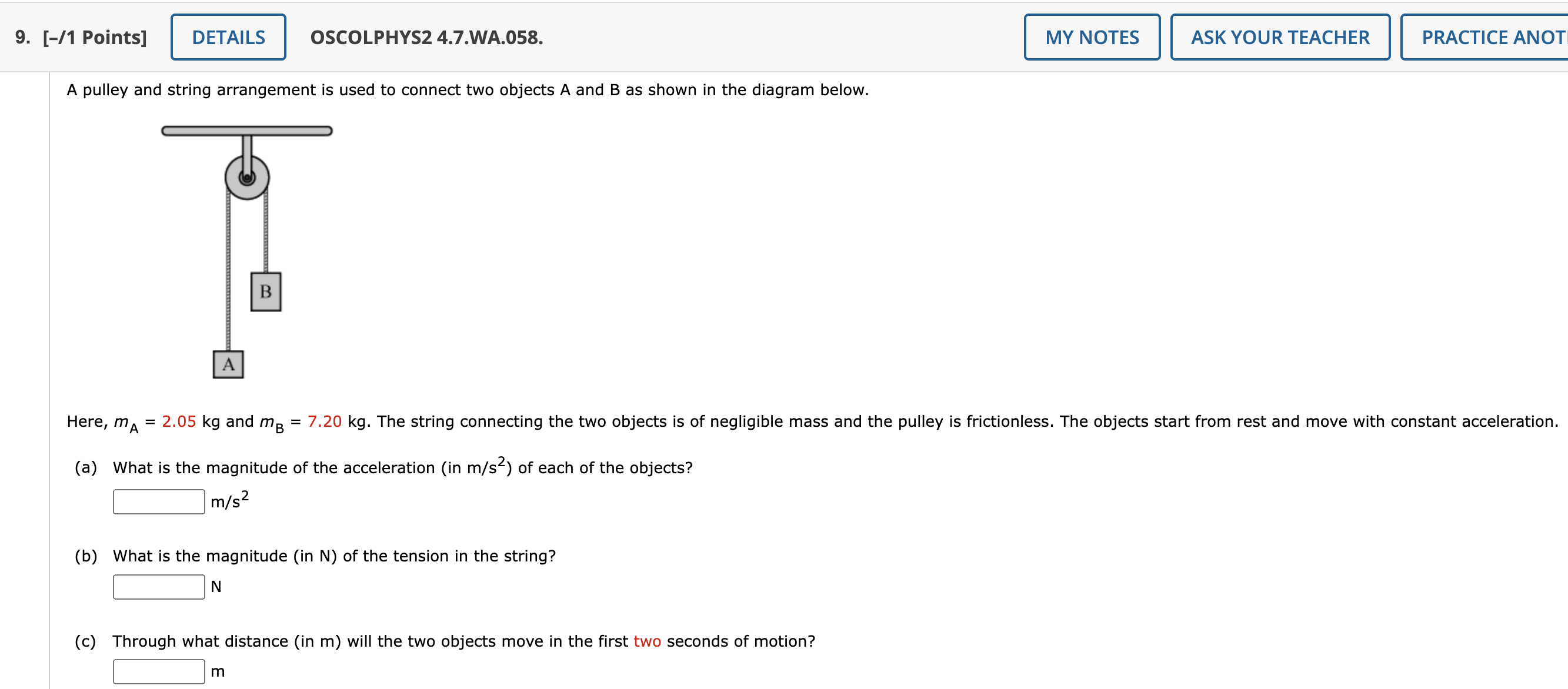 Solved (a) What is the magnitude of the acceleration (in | Chegg.com