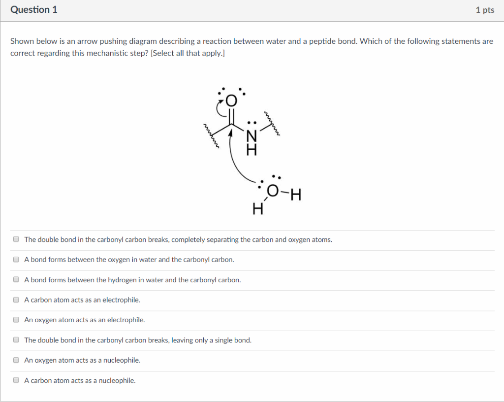 Solved Shown below is an arrow pushing diagram describing a | Chegg.com