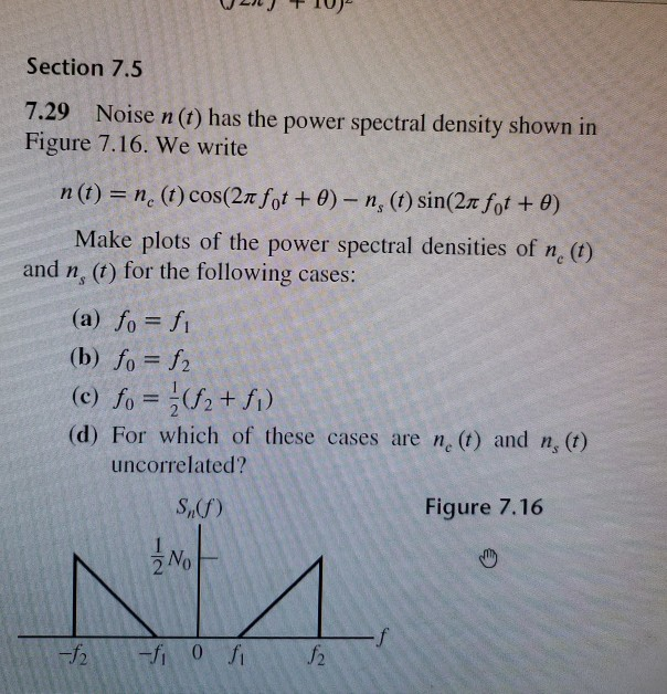 Solved Section 7 5 7 29 Noise N T Has The Power Spectral Chegg Solved Section 7 5 7 29 Noise N T Has The Power Spectral Chegg