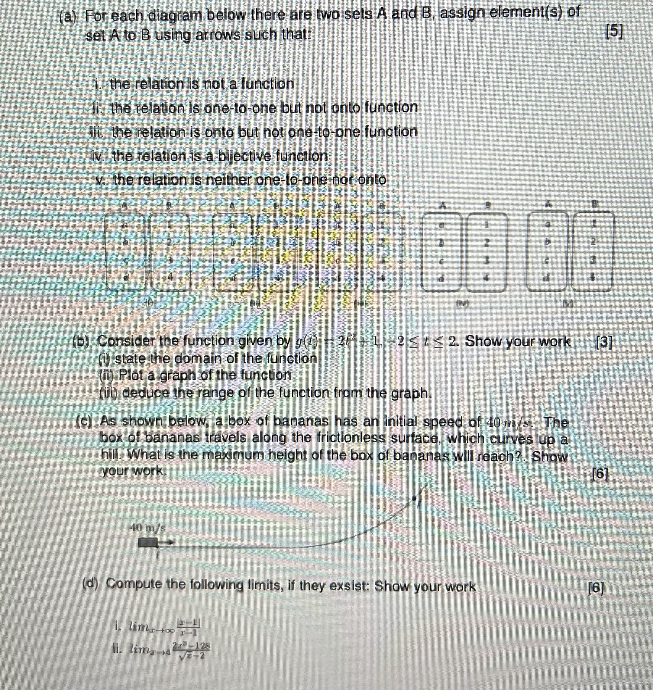 Solved (a) For Each Diagram Below There Are Two Sets A And | Chegg.com