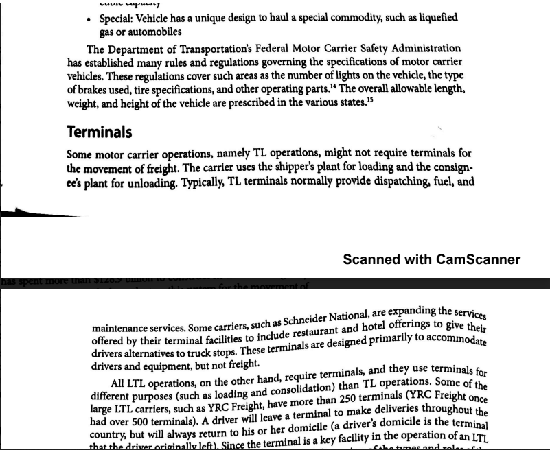 Solved The motor carrier industry is probably the most | Chegg.com