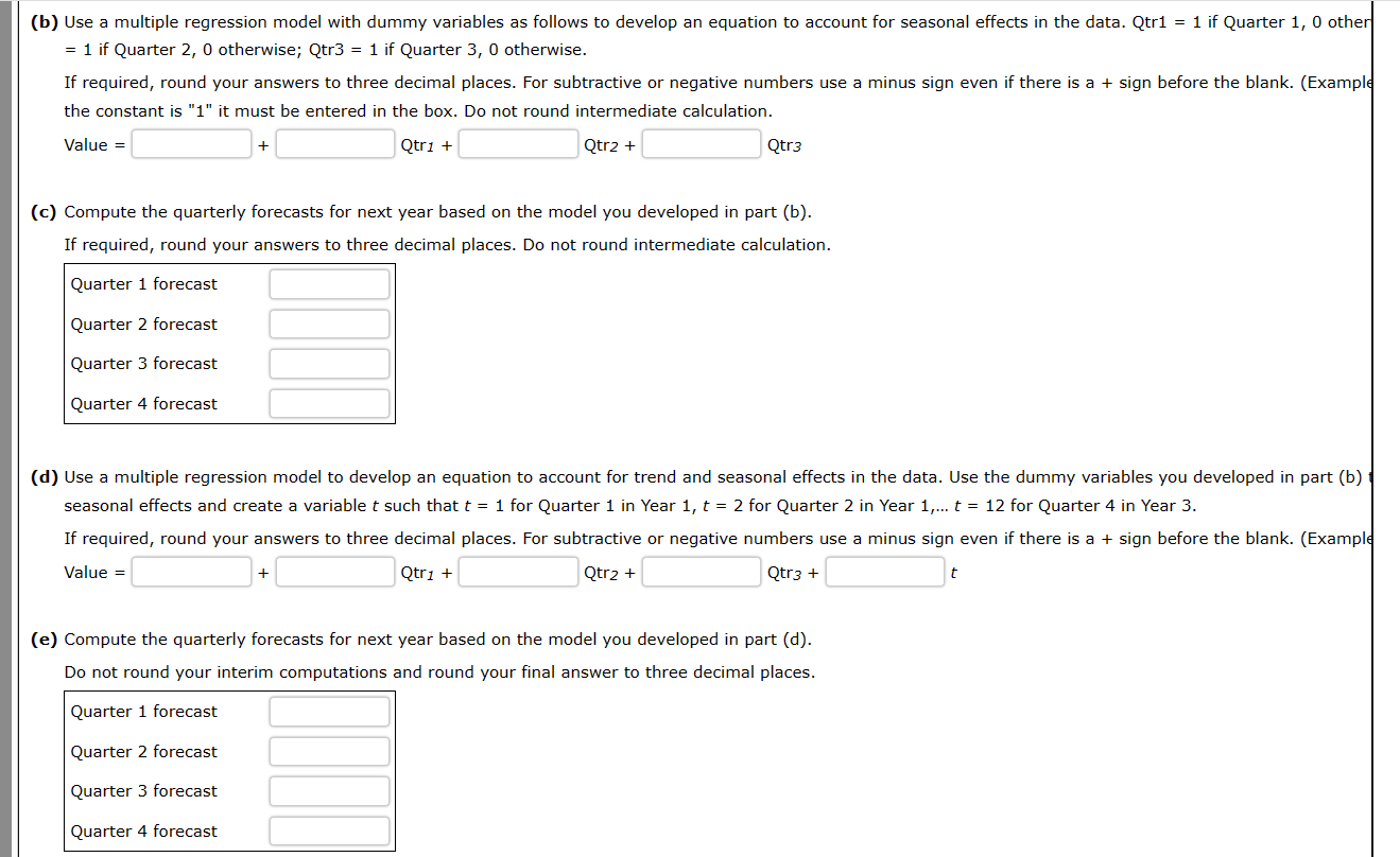 Solved Consider The Following Time Series Data.(b) Use A | Chegg.com