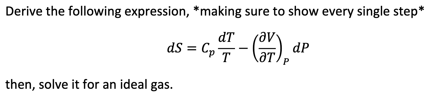 Solved Derive the following expression, *making sure to show | Chegg.com