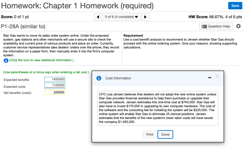 Solved Homework: Chapter 1 Homework (required) Save Score: 0 | Chegg.com
