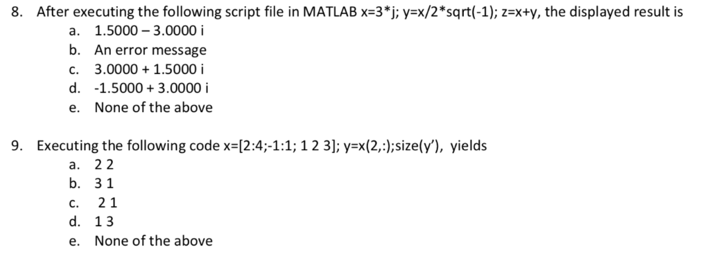 Solved 8. After Executing The Following Script File In | Chegg.com