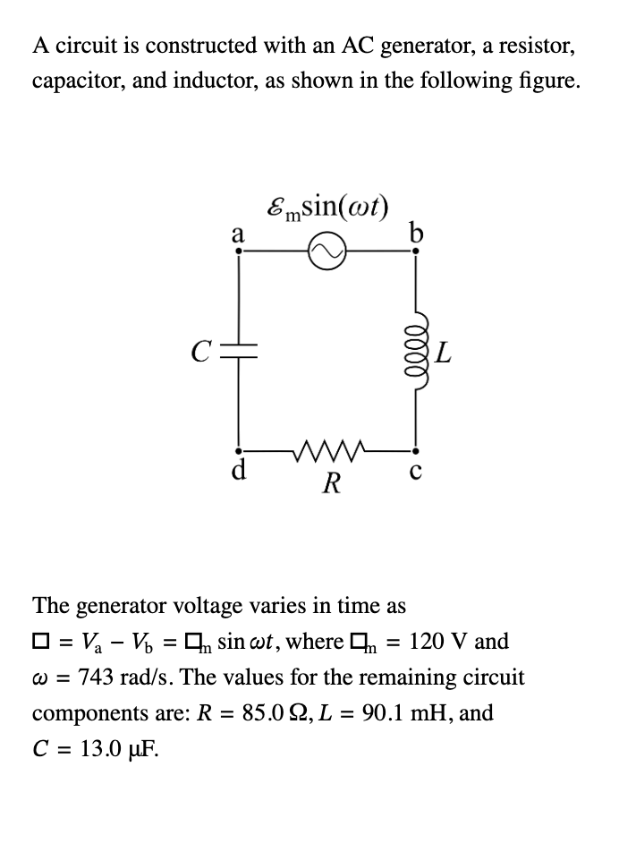 Vdc0 Solved What is VC(0)=Vd-Va, the voltage across the | Chegg.com