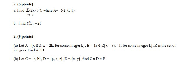 2 5 Points A Find 3 2x 3 Where A 2 0 1 X Chegg Com