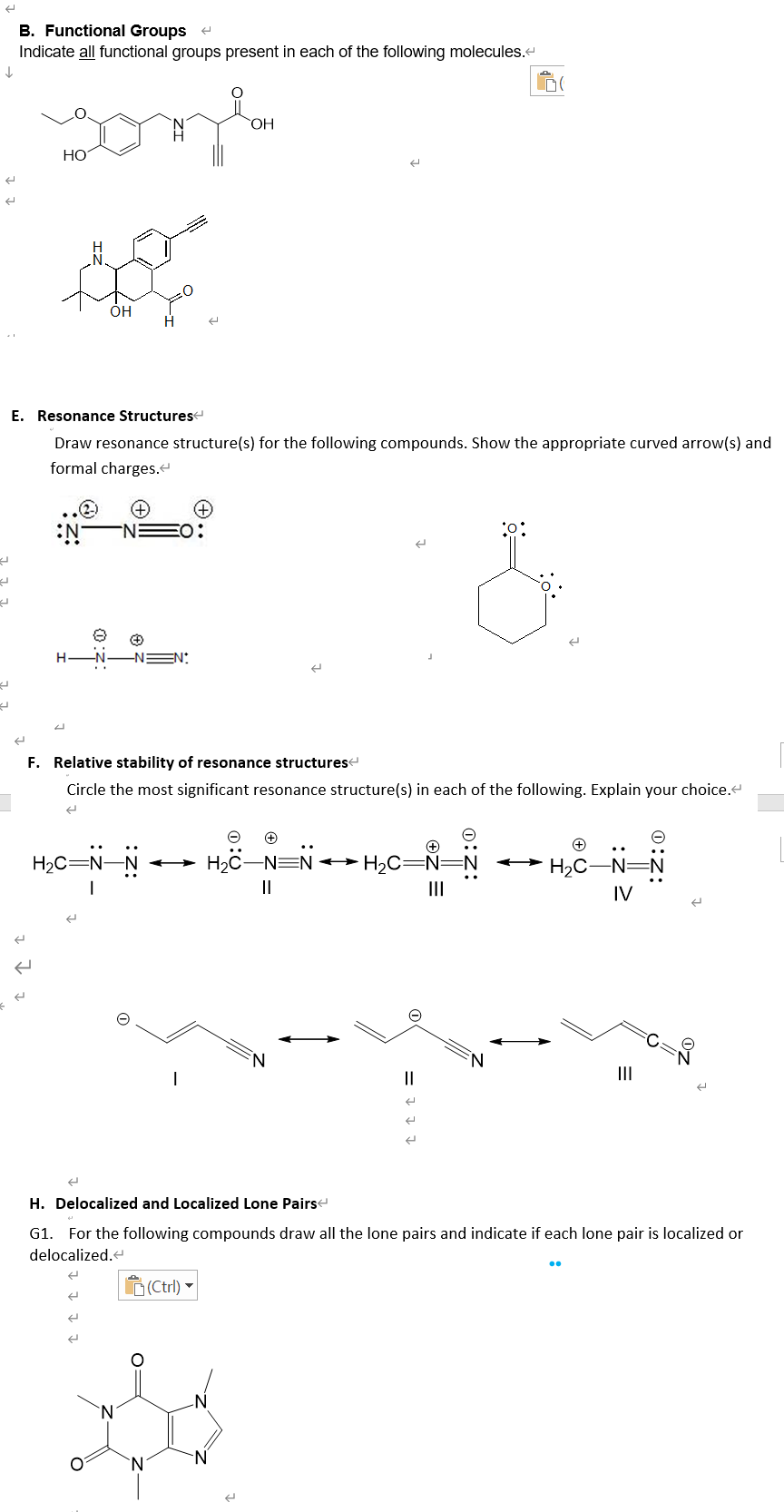 Solved B. Functional Groups Indicate All Functional Groups | Chegg.com