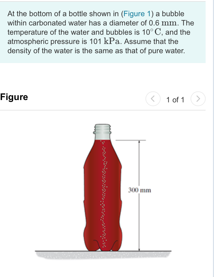 Solved At the bottom of a bottle shown in (Figure 1) a