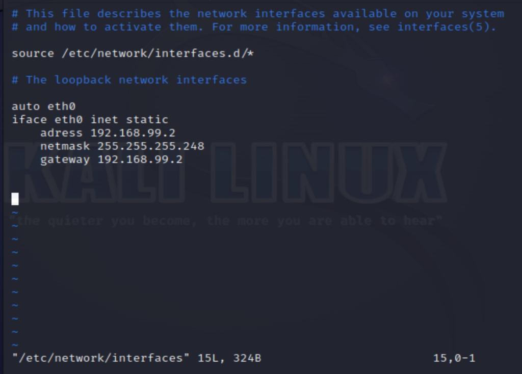 Solved \ This file describes the network interfaces
