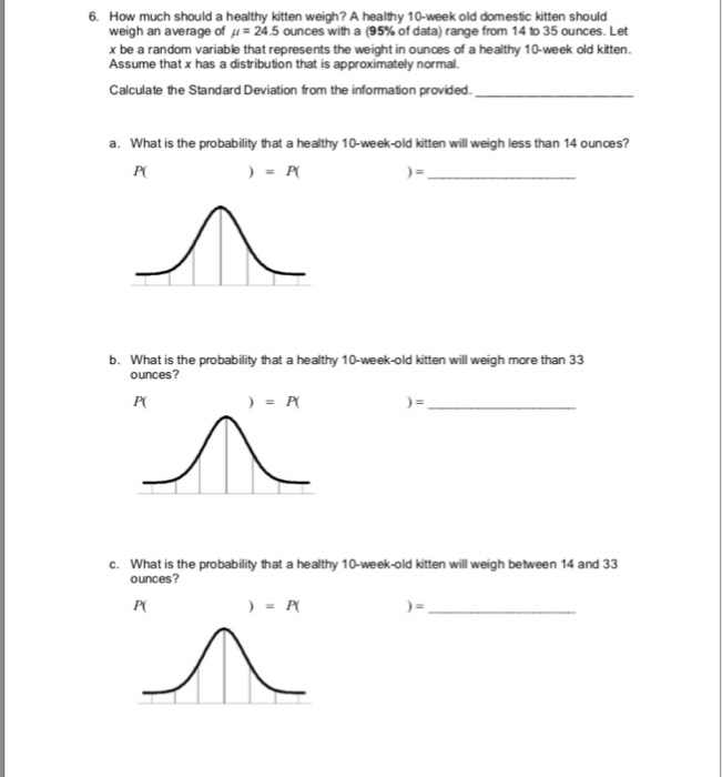 Solved 6. How much should a healthy kitten weigh? A healthy | Chegg.com