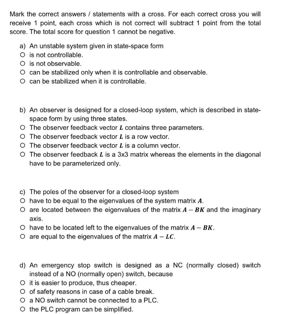 What's In Check☑if the sentence is in general statement and cross