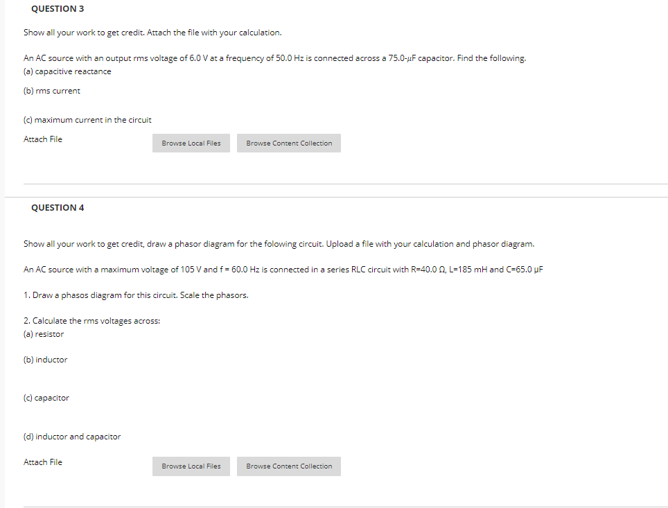 Solved QUESTION 3 Show all your work to get credit. Attach | Chegg.com