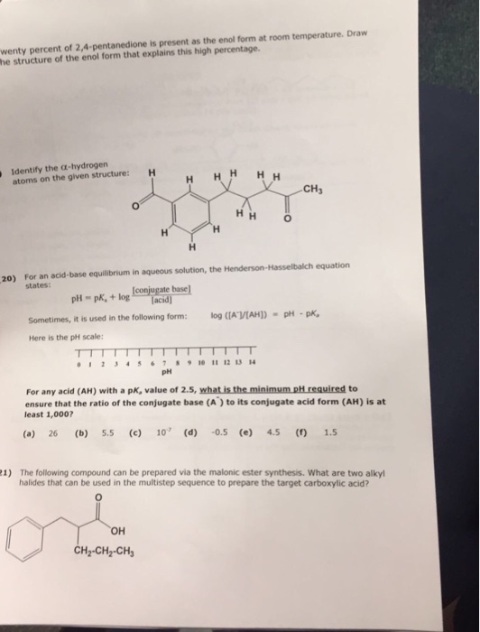 solved-wenty-percent-of-2-4-pentanedione-is-present-as-chegg