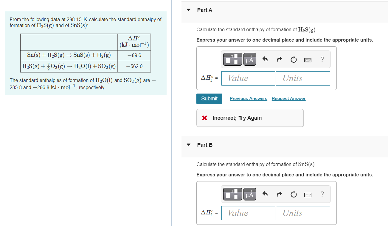 Solved From The Following Data At 298.15 K Calculate The 