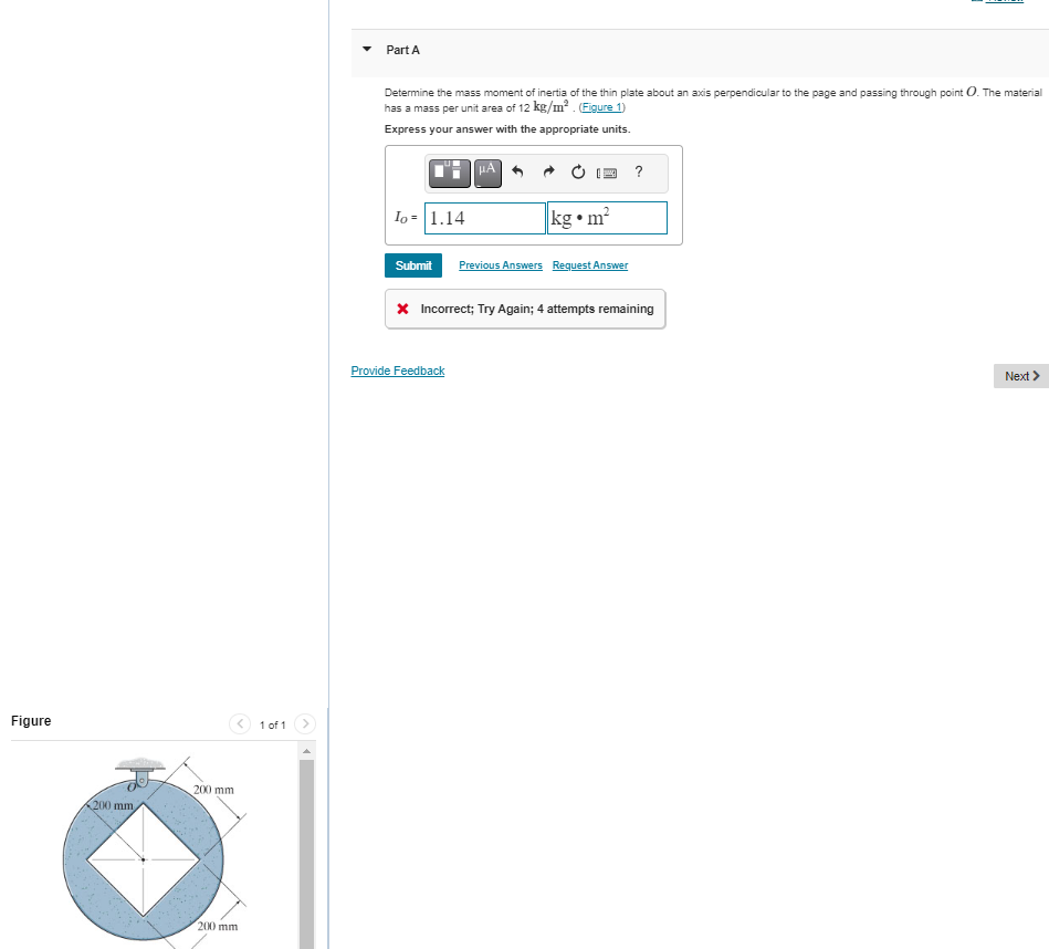 Solved Determine the mass moment of inertia of the thin | Chegg.com