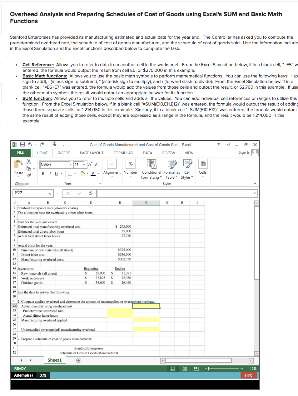 Solved Overhead Analysis and Preparing Schedules of Cost of | Chegg.com