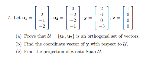 Solved 2 7 Let Uy Ll Z ܝ ܗ ܗ A Prove That U