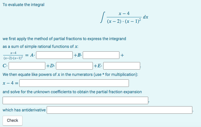 Solved To evaluate the integral ∫(x−2)⋅(x−1)2x−4dx we first | Chegg.com