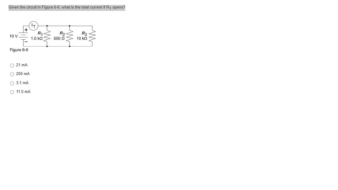 Solved Given the circuit in Figure 6-6, what is the total | Chegg.com