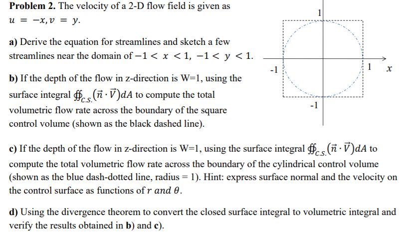 Solved Problem 2 The Velocity Of A 2 D Flow Field Is Giv Chegg Com