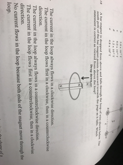 Solved A bar is dropped from above and falls through