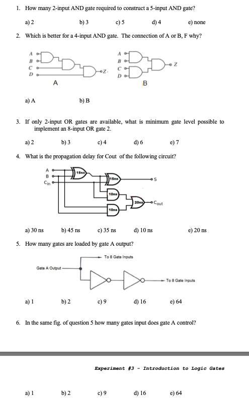 Solved 1. How many 2-input AND gate required to construct a