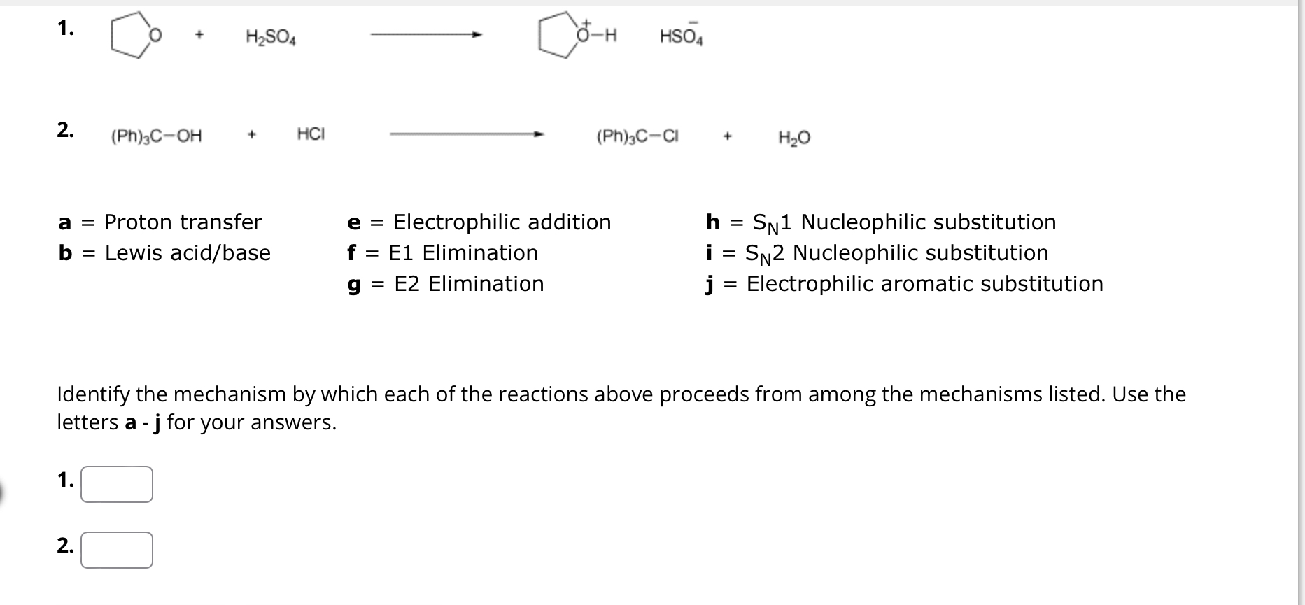 Wiedergeburt Beweise Für Ein Phänomen Solved (Ph)3C-OH+HCllongrightarrow(Ph)3C-Cl+H2Oa= ﻿Proton | Chegg.com